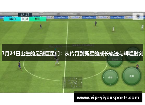 7月24日出生的足球巨星们：从传奇到新星的成长轨迹与辉煌时刻